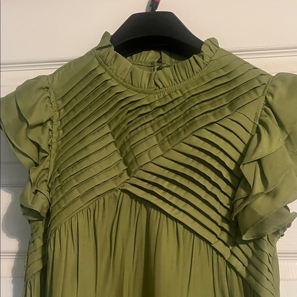Green Ruffled Blouse - Picture 2 of 5
